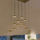 Aurevia 14 Light LED Linear Alabaster Chandelier - Brushed Brass