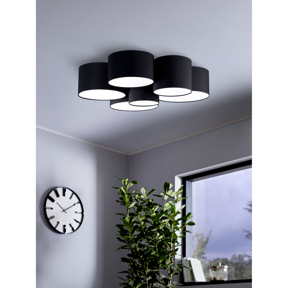 Prilmarne 6 Light Ceiling Light - Black & White