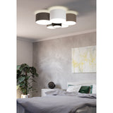 Prilmarne 6 Light Ceiling Light - White, Black & Grey