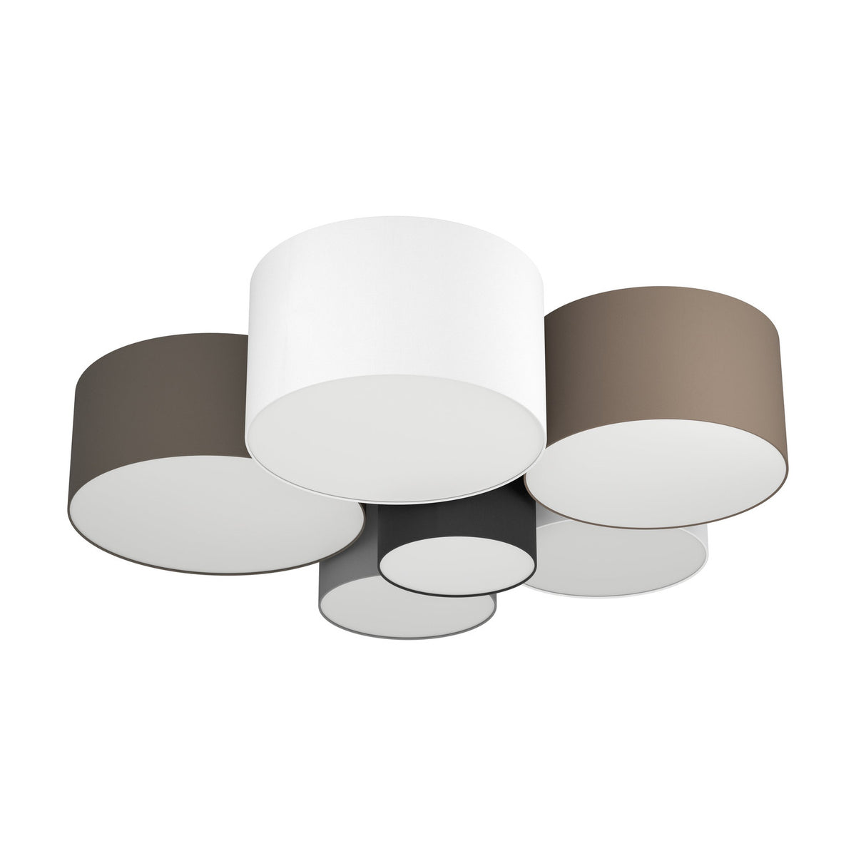 Prilmarne 6 Light Ceiling Light - White, Black & Grey