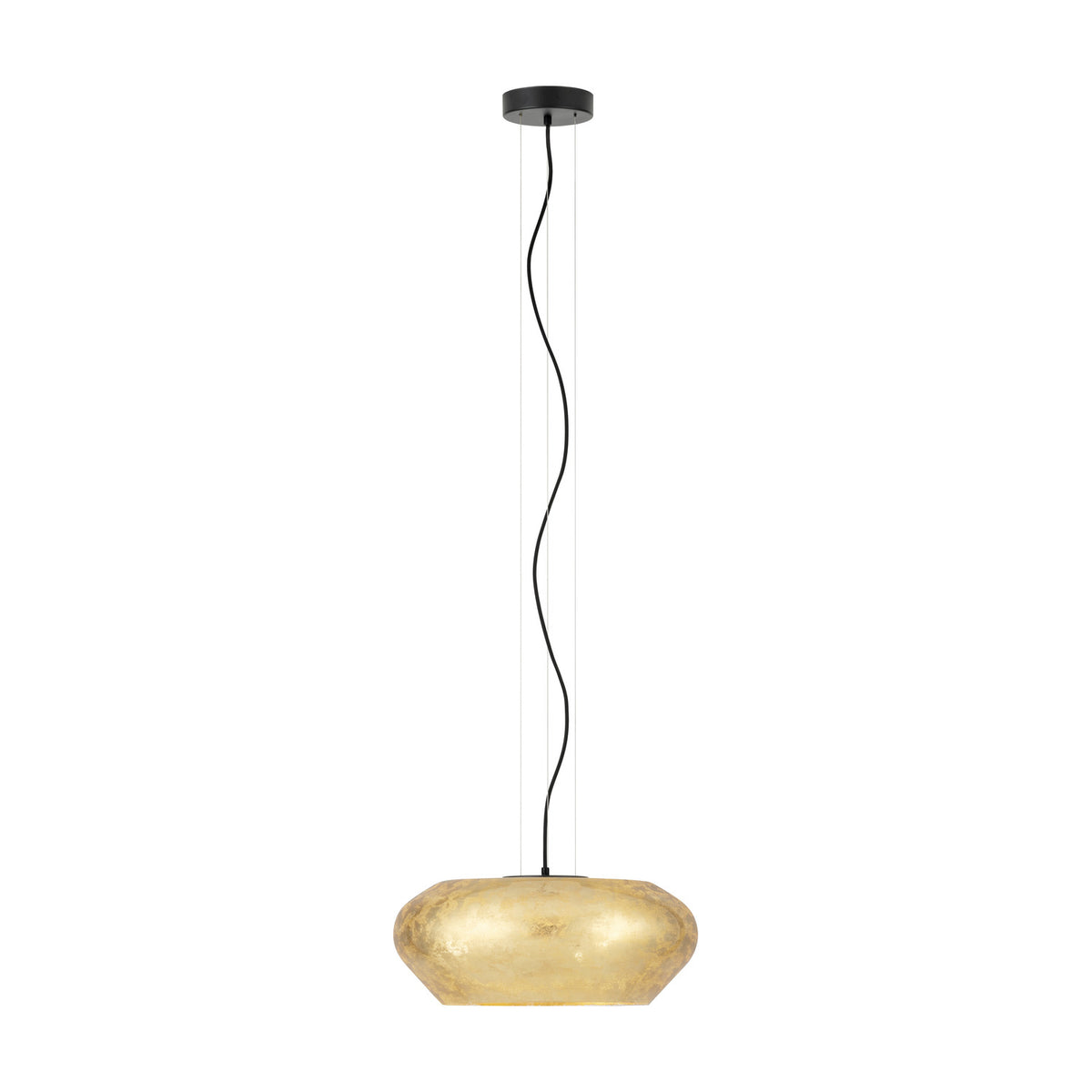 Priorat Glass 3 Light Pendant - Black