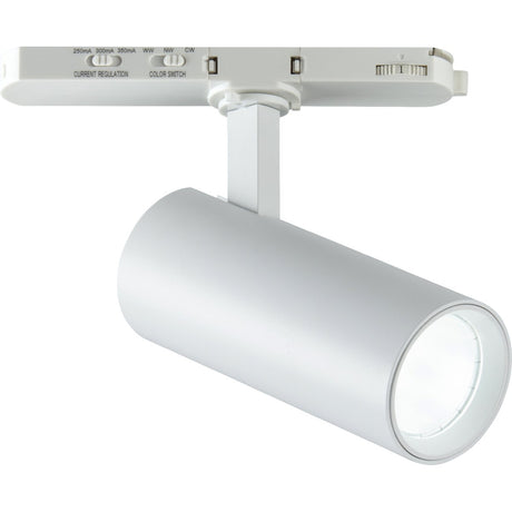 Atlas Pro 15W 3 Circuit Track Dimmable Spotlight - Matt White