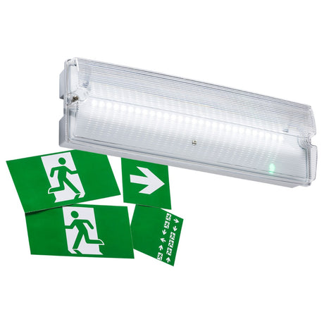 IP65 3W DALI LED Emergency Bulkhead Maintained/Non- Maintained - White