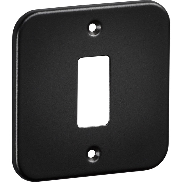 1G Grid Faceplate - Metalclad Textured Black