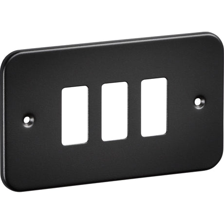 3G Grid Faceplate - Metalclad Textured Black
