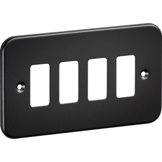 4G Grid Faceplate - Metalclad Textured Black