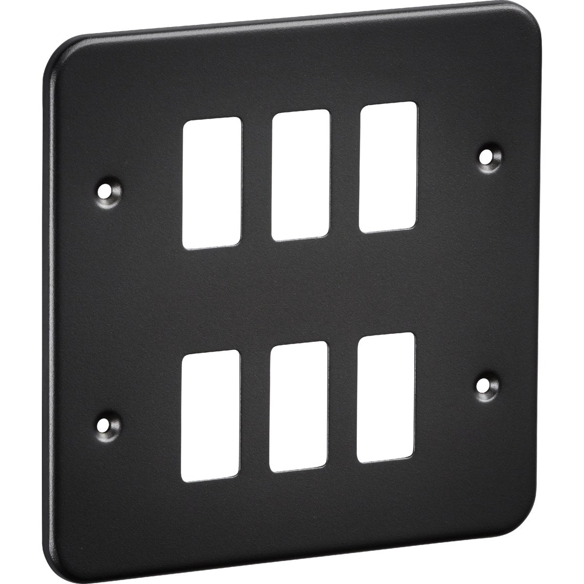 6G Grid Faceplate - Metalclad Textured Black