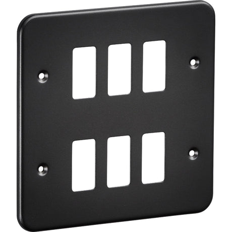 6G Grid Faceplate - Metalclad Textured Black