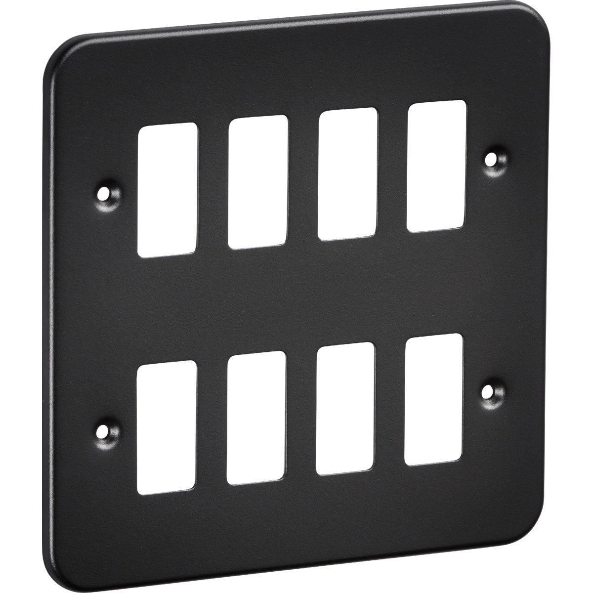 8G Grid Faceplate - Metalclad Textured Black