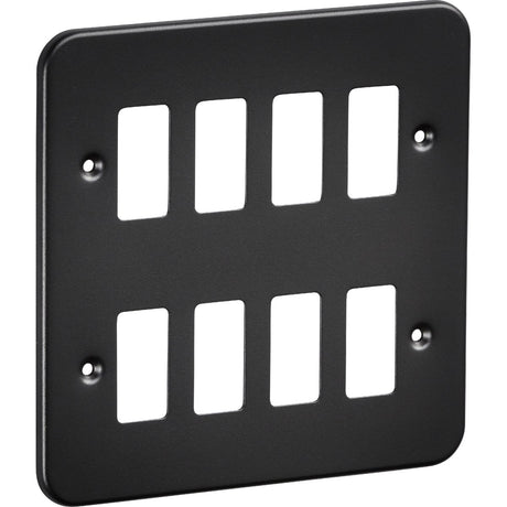 8G Grid Faceplate - Metalclad Textured Black