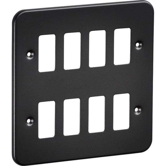 8G Grid Faceplate - Metalclad Textured Black