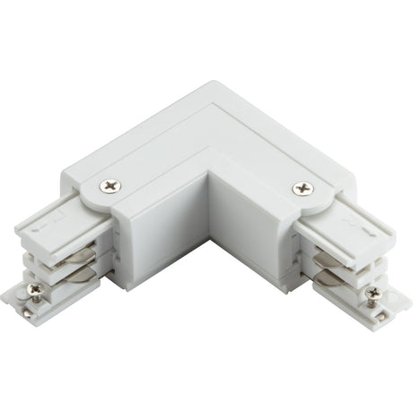 K-Line 3 Circuit Track Left L-Connector - White
