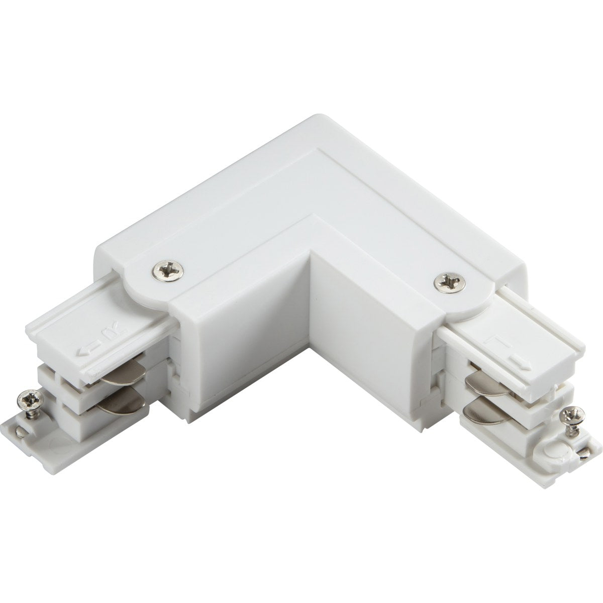 K-Line 3 Circuit Track Right L-Connector - White