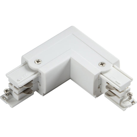 K-Line 3 Circuit Track Right L-Connector - White