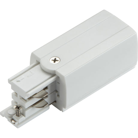 K-Line 3 Circuit Track Power Feed Left Connector - White
