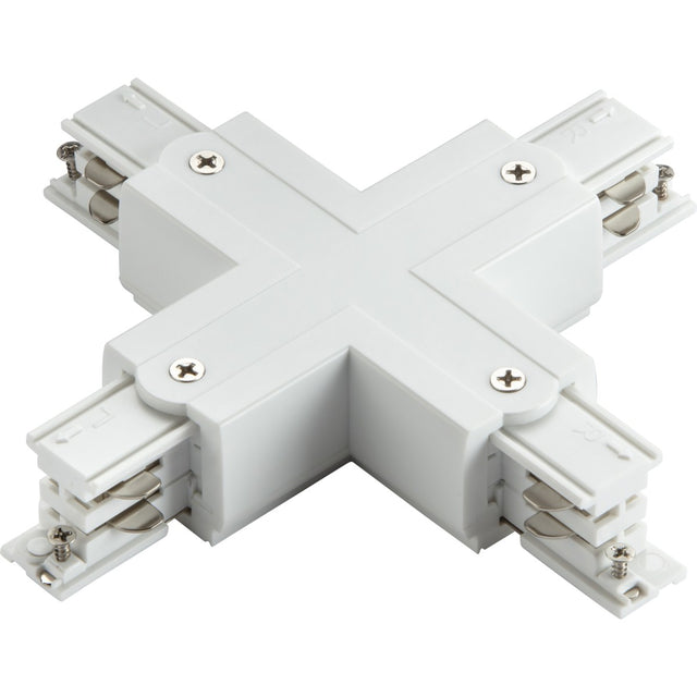 K-Line 3 Circuit Track X-Connector - White