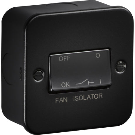 10A Fan Isolator Switch - Metalclad Textured Black