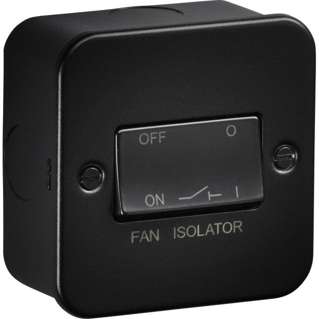 10A Fan Isolator Switch - Metalclad Textured Black