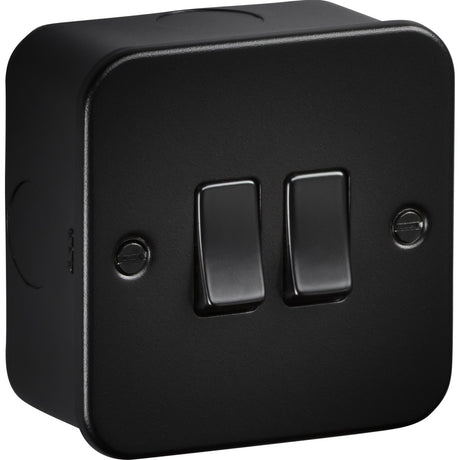 10AX 2G 2-way Switch - Metalclad Textured Black