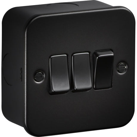 10AX 3G 2-way Switch - Metalclad Textured Black