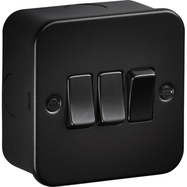 10AX 3G 2-way Switch - Metalclad Textured Black