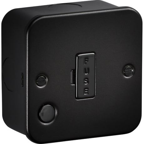 13A Unswitched Fused Spur with Flex Outlet - Metalclad Textured Black