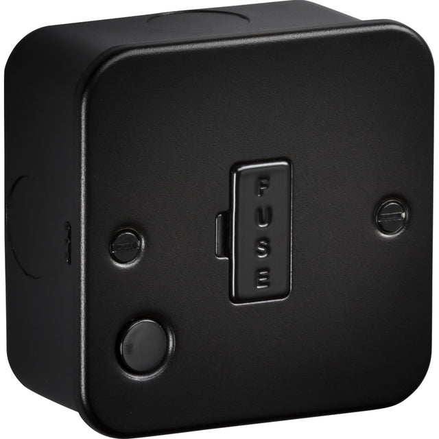 13A Unswitched Fused Spur with Flex Outlet - Metalclad Textured Black