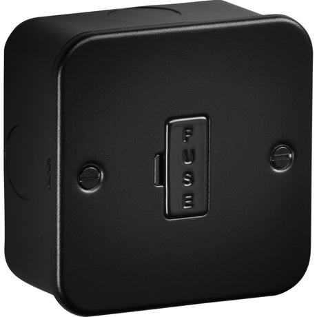 13A Unswitched Fused Spur - Metalclad Textured Black