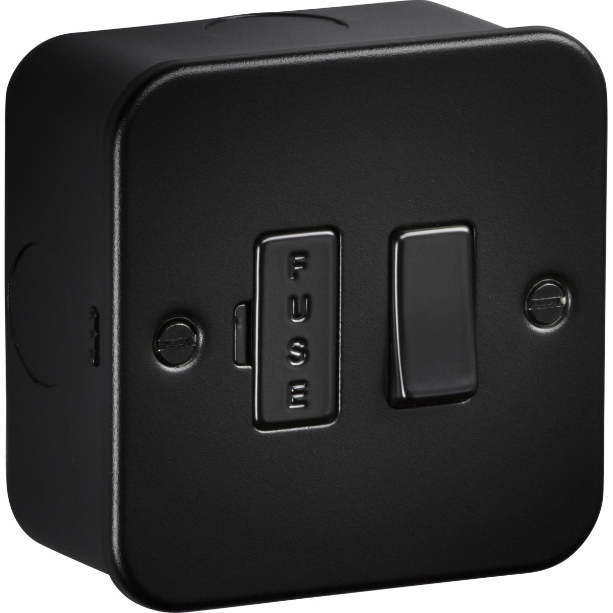 13A Switched Fused Spur - Metalclad Textured Black