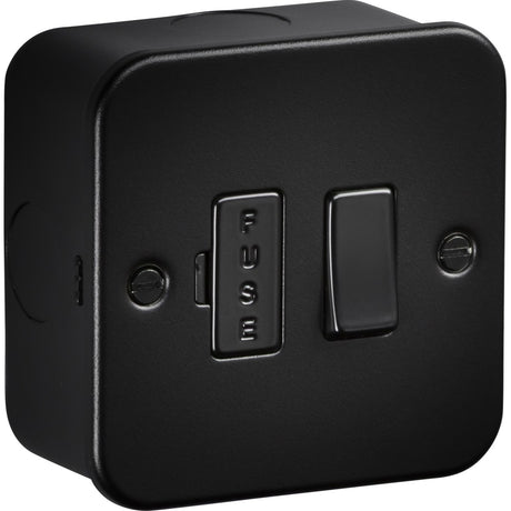 13A Switched Fused Spur - Metalclad Textured Black