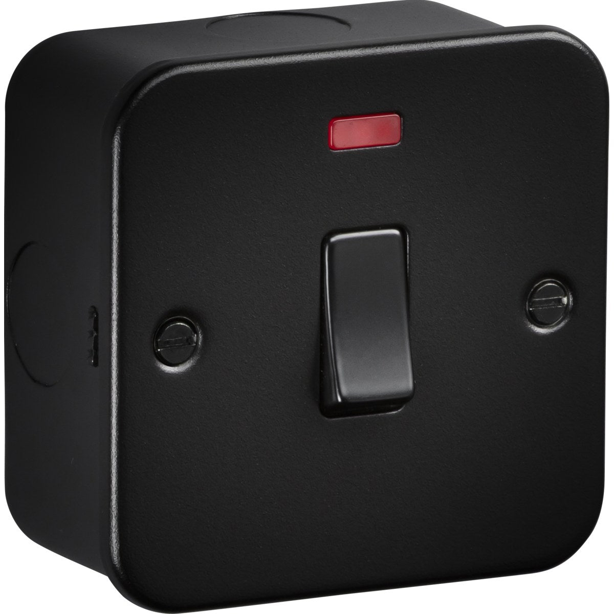 20A 1G DP Switch with Neon - Metalclad Textured Black