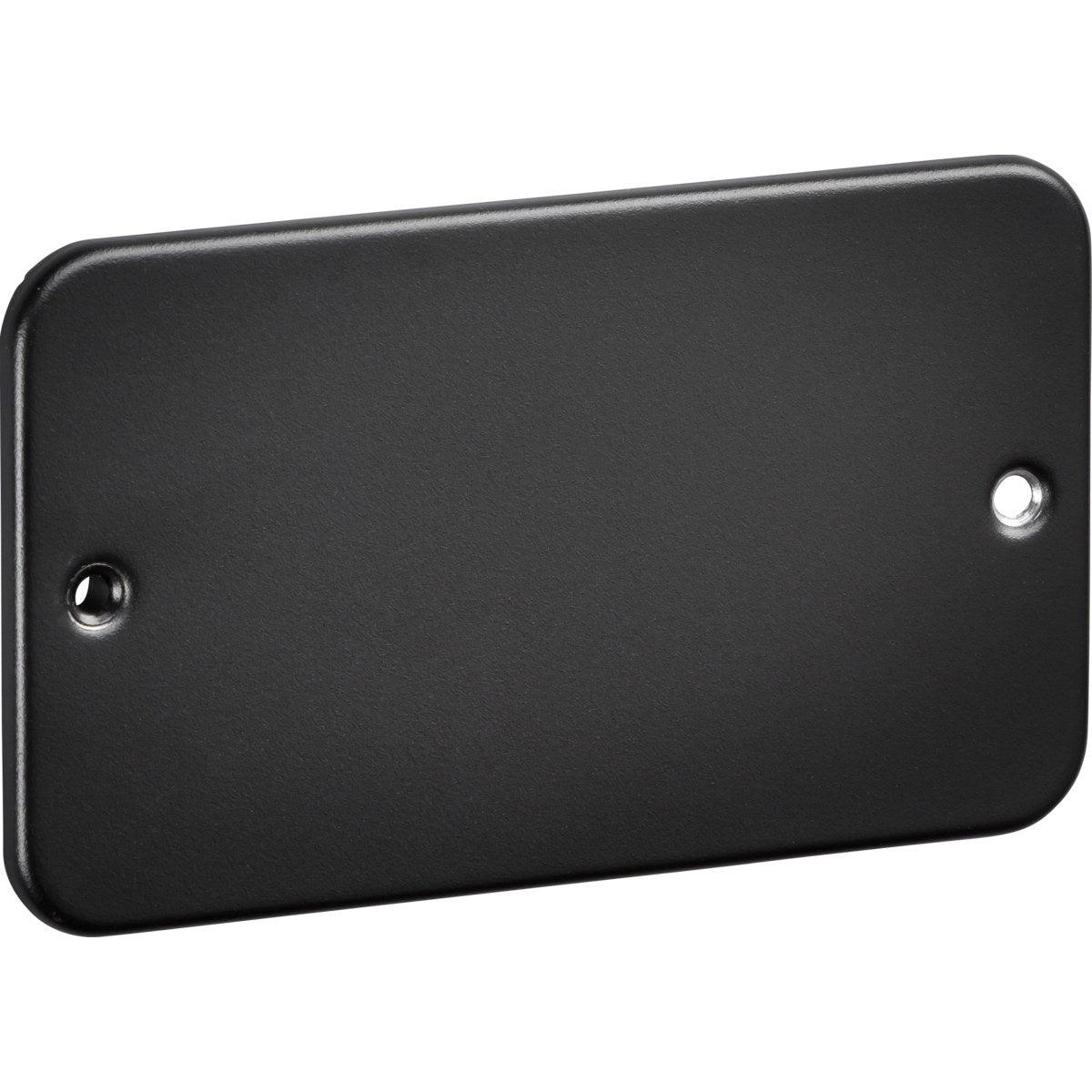 2 Gang Blanking Plate - Metalclad Textured Black