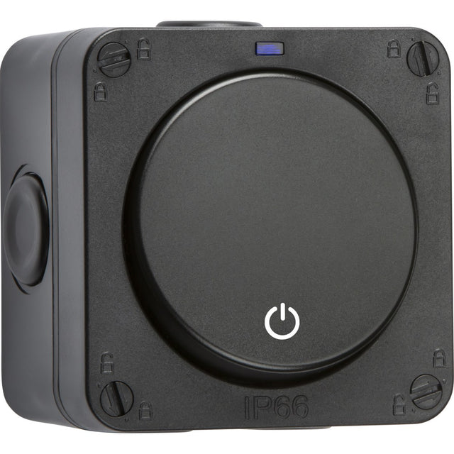 IP66 16A 1G Time Delay Switch - Black