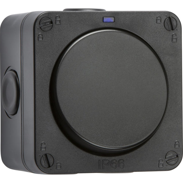 IP66 20AX 1G DP Switch - Black