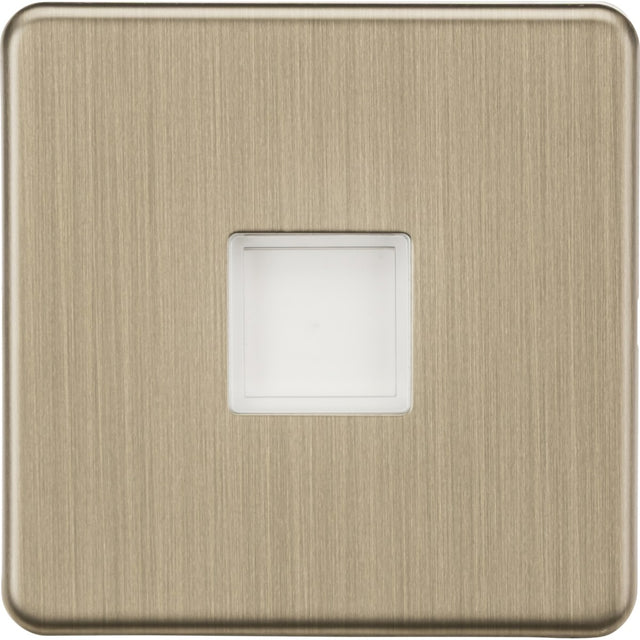 Screwless 230V LED Plinth Light - Antique Brass