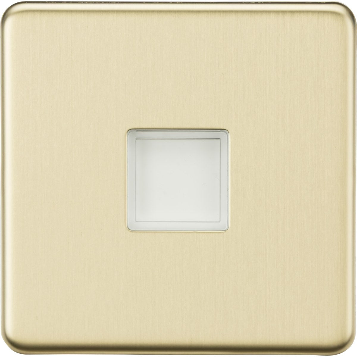 Screwless 230V LED Plinth Light - Brushed Brass