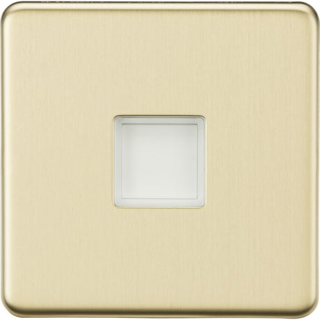Screwless 230V LED Plinth Light - Brushed Brass