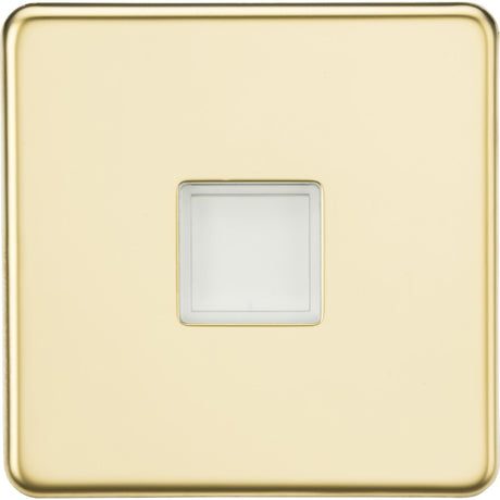 Screwless 230V LED Plinth Light - Polished Brass
