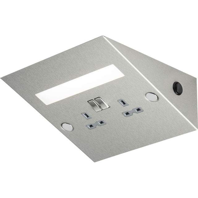 13A Double Socket - Stainless Steel