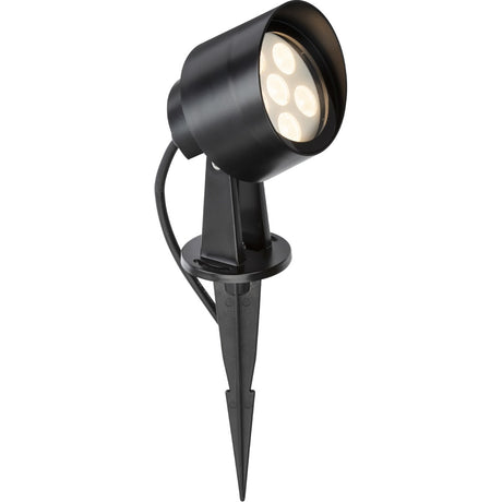 IP65 4W LED Polycarbonate Spike Light 3000K - Matt Black