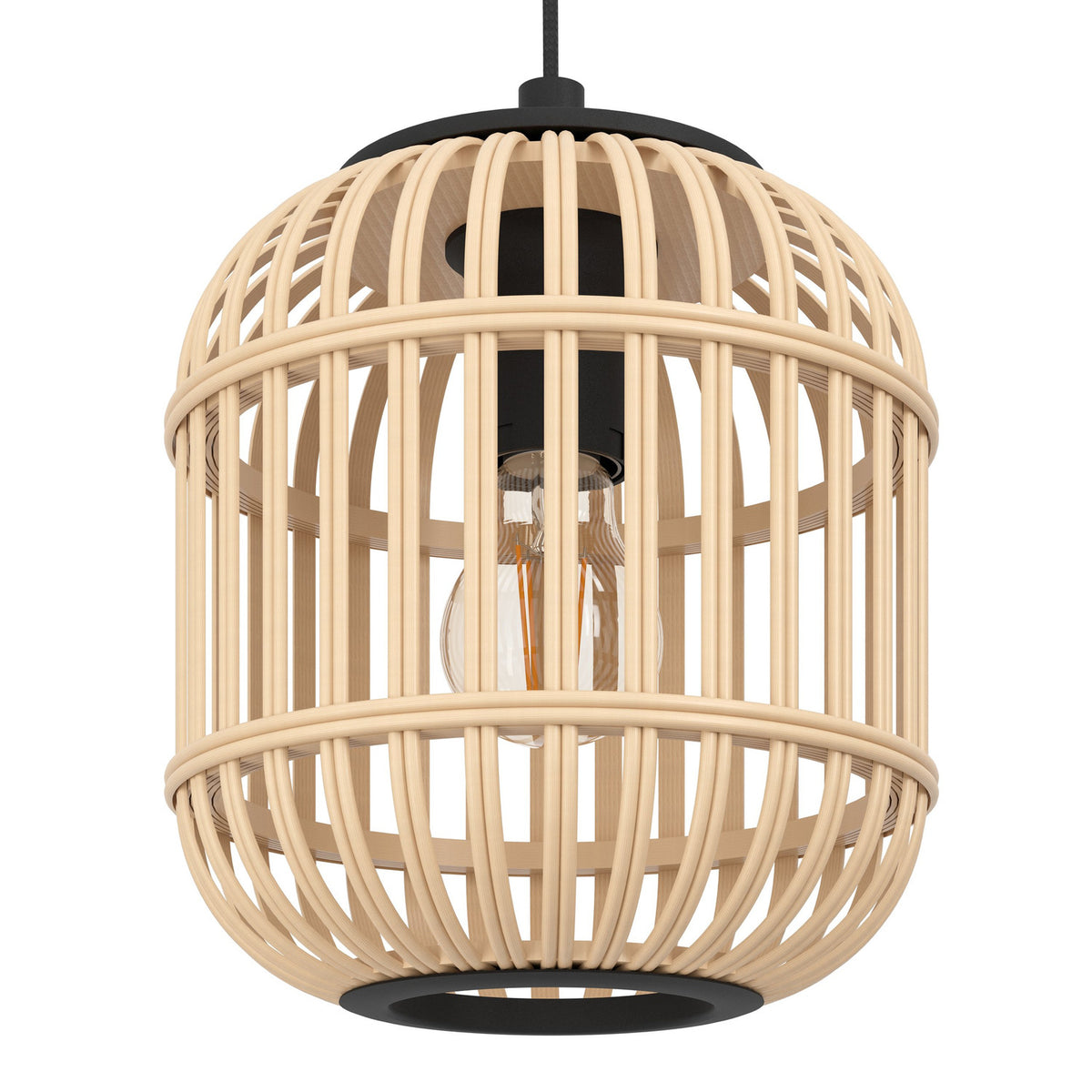 Prolbane Wooden Pendant Light 21cm - Black