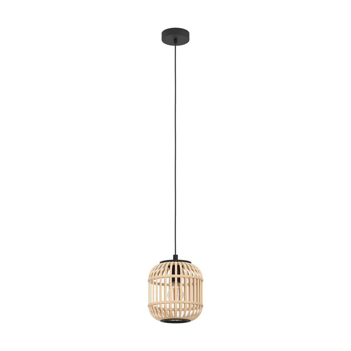Prolbane Wooden Pendant Light 21cm - Black