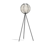 Prosena Floor Lamp - Black, Wood & White