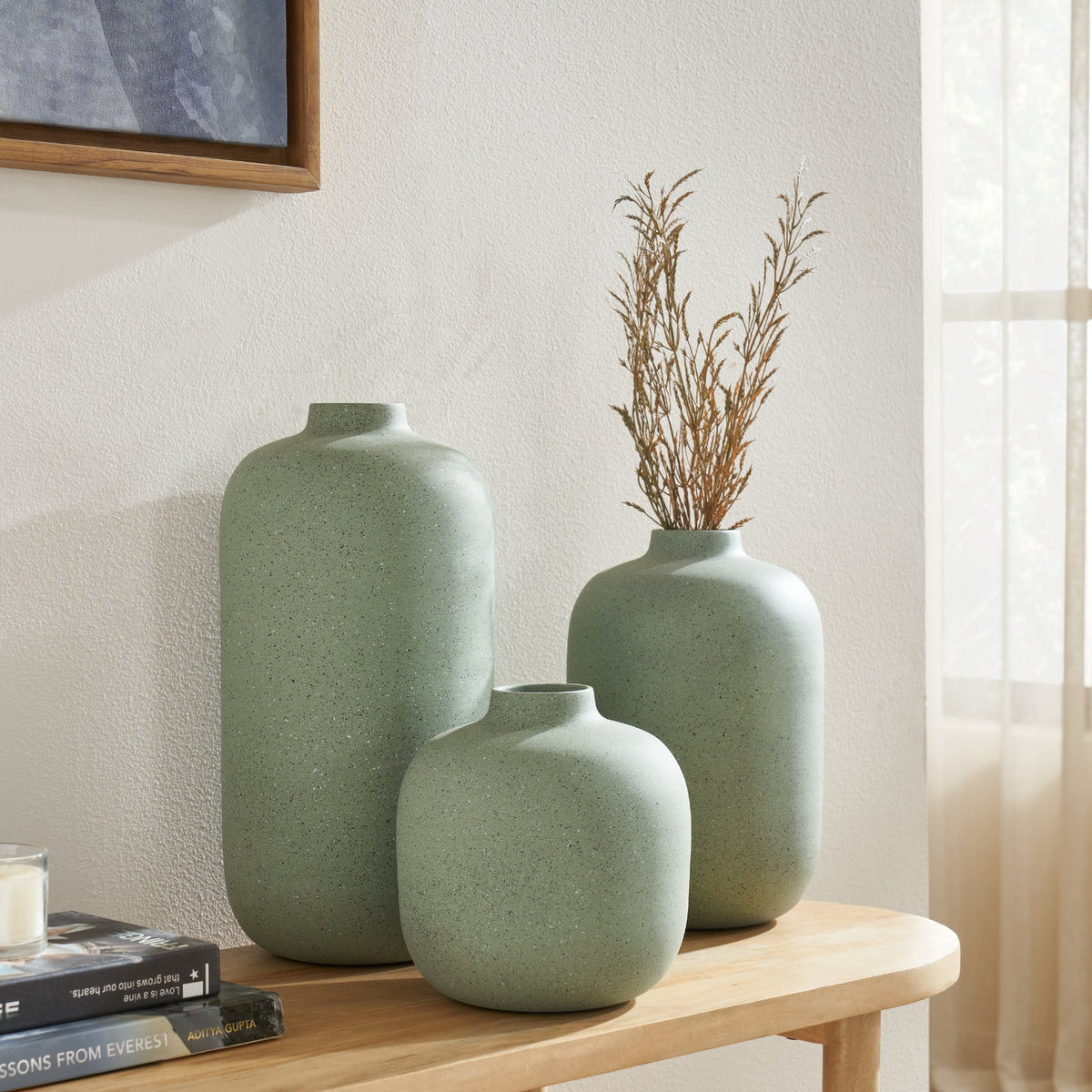 Prush Metal Vase 21cm
