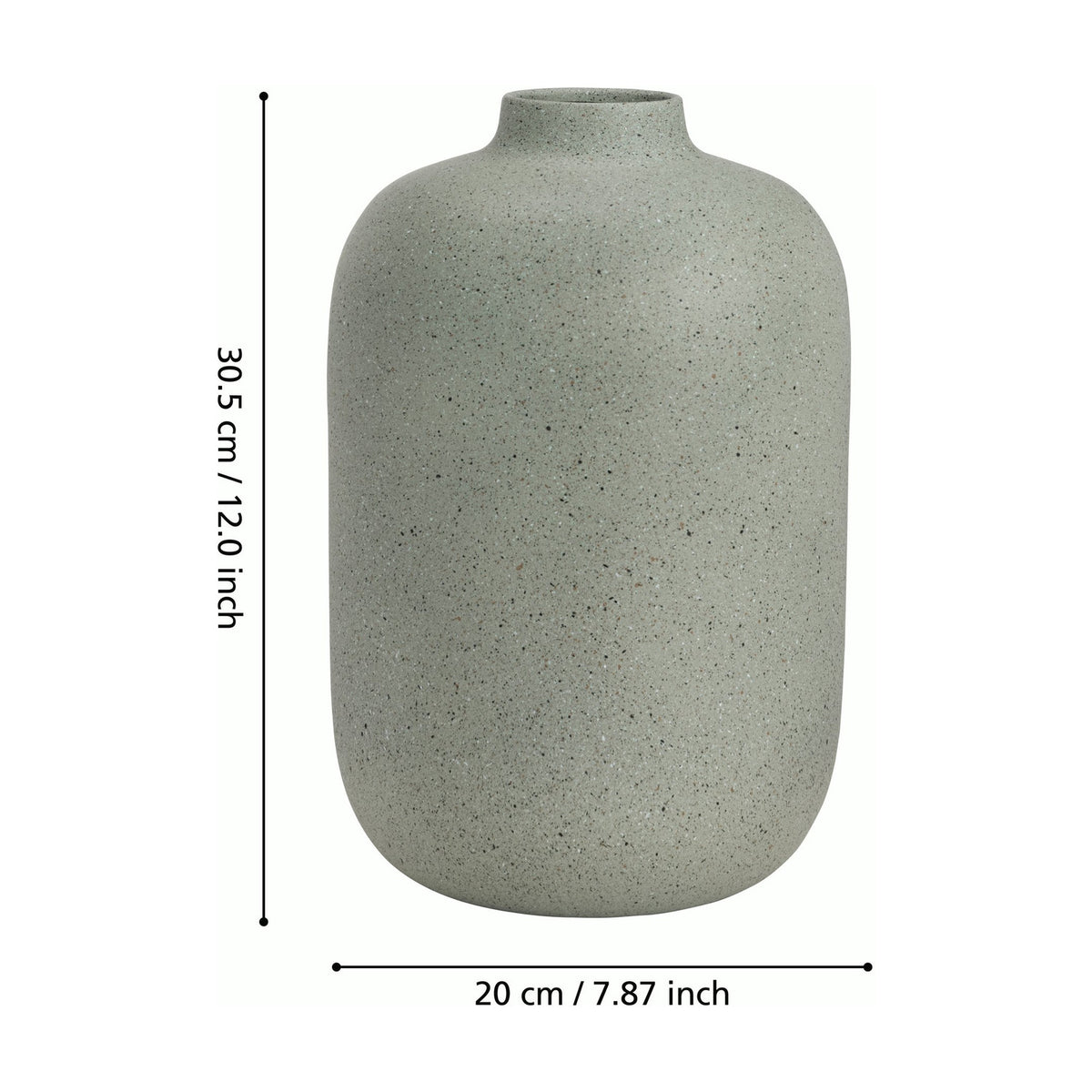 Prush Metal Vase 30.5cm