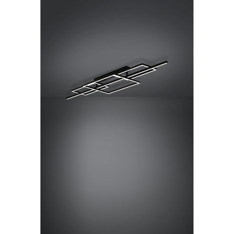 Puebla LED Flush Ceiling Light - Black