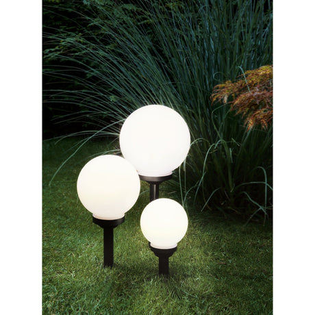 Puglia Solar Ball Spike Lights - Set of 3