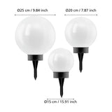 Puglia Solar Ball Spike Lights - Set of 3