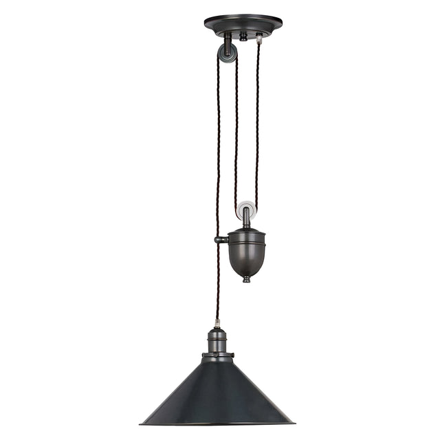 Provence 1 Light Rise and Fall Pendant - Old Bronze