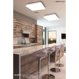 Quatro CCT Dimmable LED Flush Ceiling Light With Remote Control - White